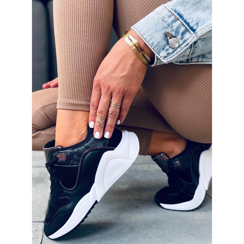 Kairo schwarze Turnschuhe grau 1