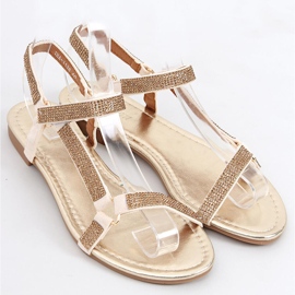 Azza Gold Damensandalen beige golden 2