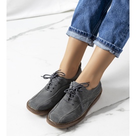 Graue Damenschuhe aus Leder von Morten 1