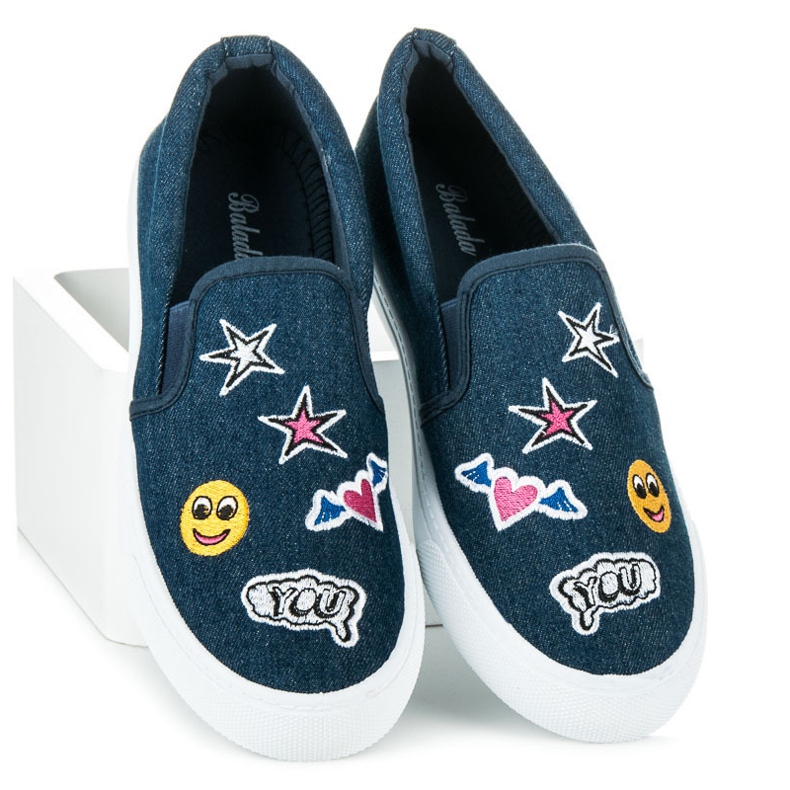 Balada Denim-Slipons mit Patches blau 1