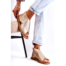 S.Barski Ledersandalen für Damen Gold Catalise golden 1