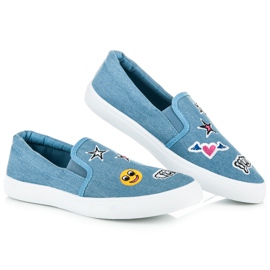 Balada Denim-Slipons mit Patches blau 1