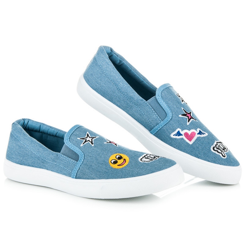 Balada Denim-Slipons mit Patches blau 1
