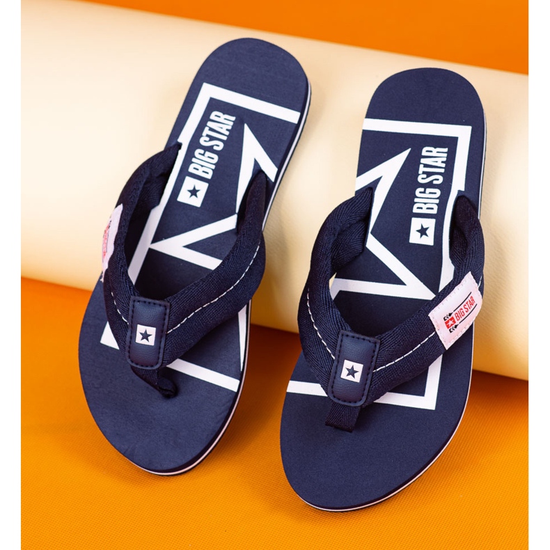 Bequeme Big Star Flip-Flops blau 2