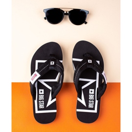 Bequeme Big Star Flip-Flops schwarz 1