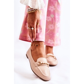 PG1 Damen-Loafer mit Zierperlen beige Sergia 1