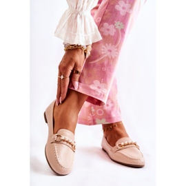 PG1 Damen-Loafer mit Zierperlen beige Sergia 2