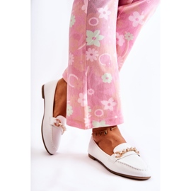 PG1 Damen-Loafer mit Zierperlen, weiß Sergia 1