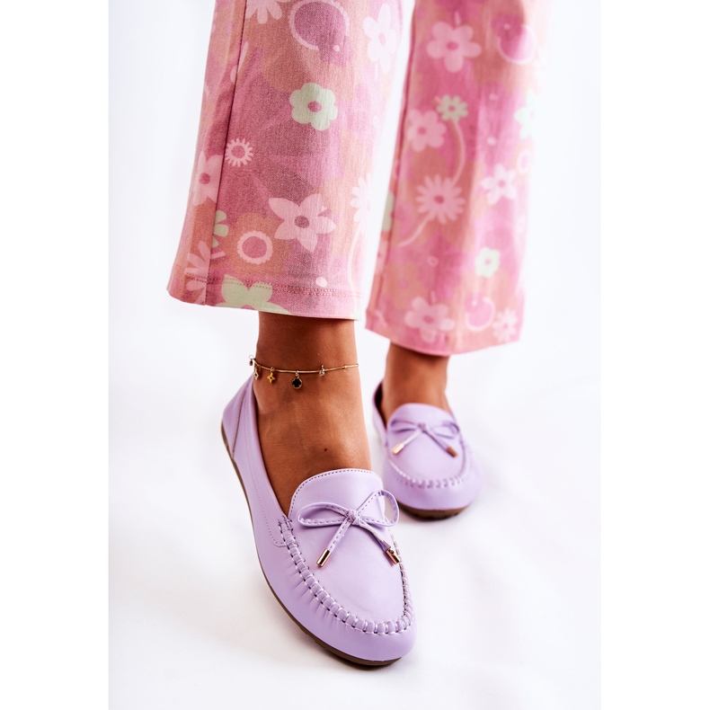 PG1 Loafer für Damen mit Schleife Violett Aurila lila 1