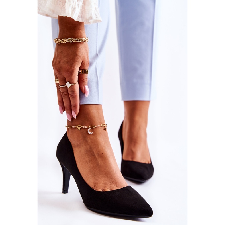 PG1 Klassische schwarze Theira-Wildleder-Heels 1