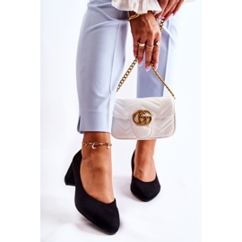 Wildlederpumps mit niedrigem Absatz Schwarz Torino 2