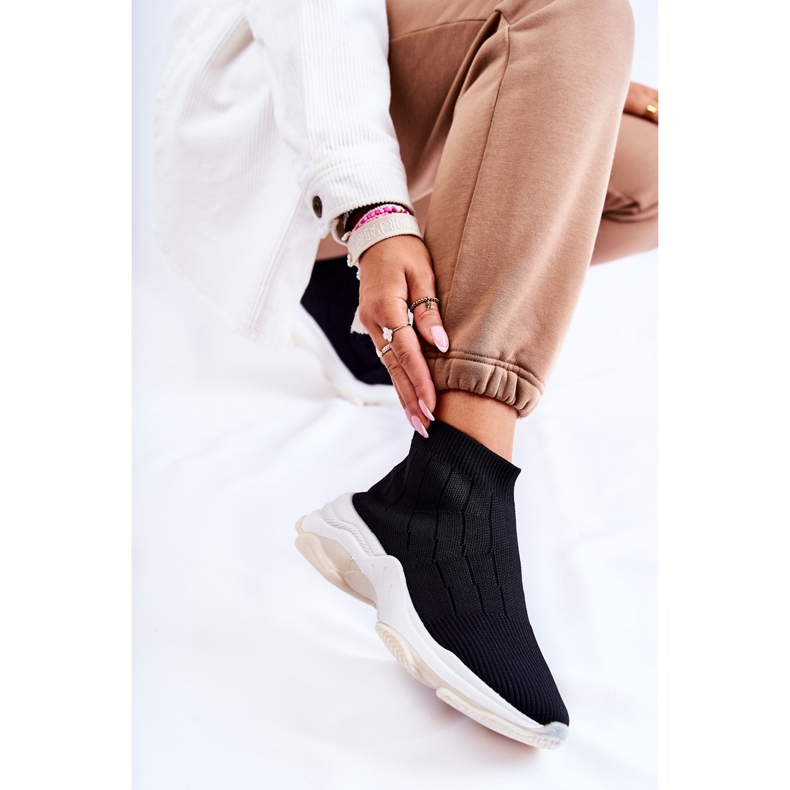 Damen High Cloth Sportschuhe Schwarz Nolly 2