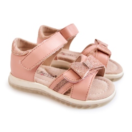 S.Barski Kinderledersandalen mit Klettverschluss Pink Lolly rosa 2