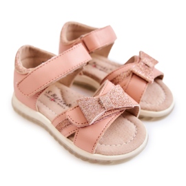 S.Barski Kinderledersandalen mit Klettverschluss Pink Lolly rosa 3