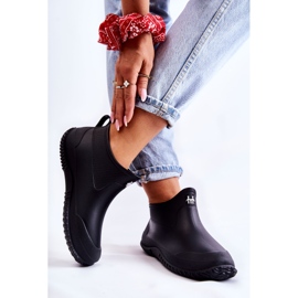 Schwarze niedrige Gummistiefel für Damen Eldora 2