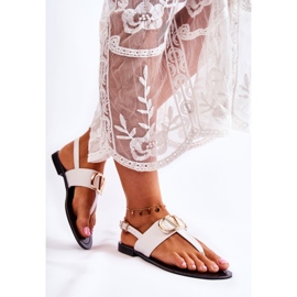 PS1 Damensandalen Flip-Flops mit weißer Calia-Dekoration 2