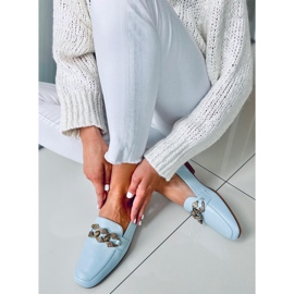 Malvenblaue Damen-Slipper 1