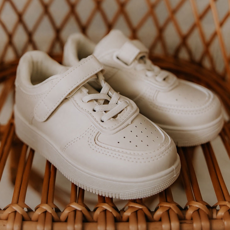 FR1 Kindersportschuhe mit Klettverschluss Beige Elike 1