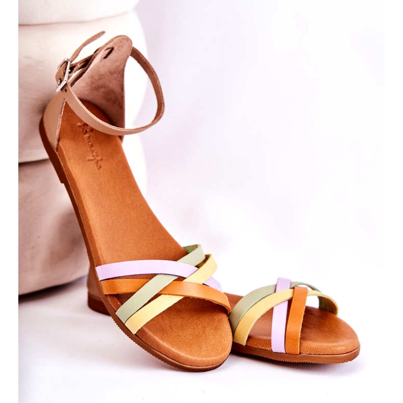 Modische Damen Sandalen Maciejka L4953-04 Multicolor beige braun mehrfarbig 4