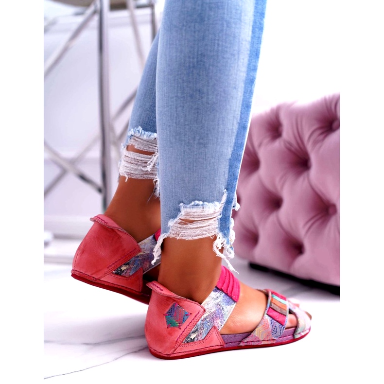 Damen Sandalen Maciejka Rosa 03375 Leder mehrfarbig 2