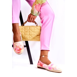 Damen-Espadrilles zum Hineinschlüpfen Rosa-Gelb mehrfarbig 3