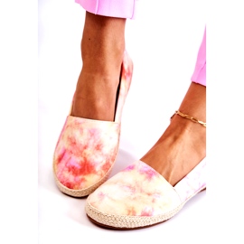Damen-Espadrilles zum Hineinschlüpfen Rosa-Gelb mehrfarbig 4