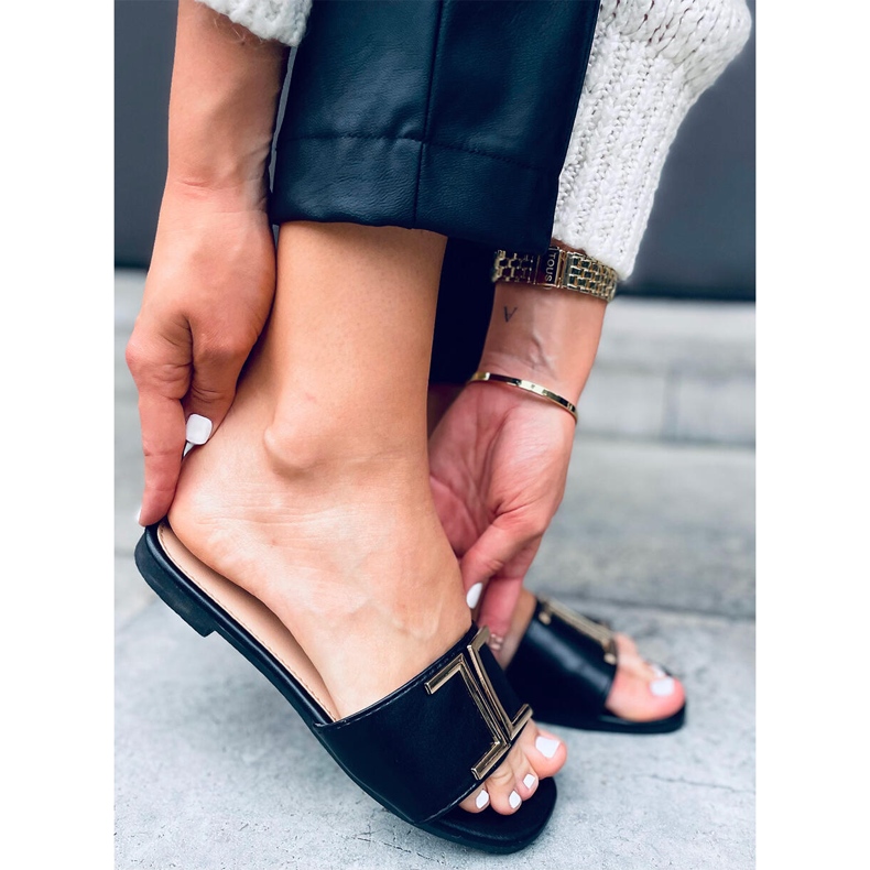 BM Azalea Schwarze Damensandalen 2