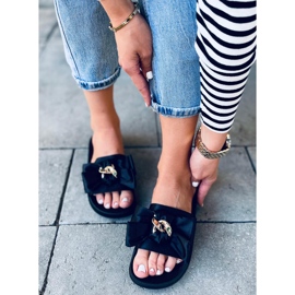 Camelia Schwarze Damenhausschuhe 1