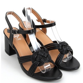 Jessa Schwarze Sandaletten mit hohen Absätzen 1