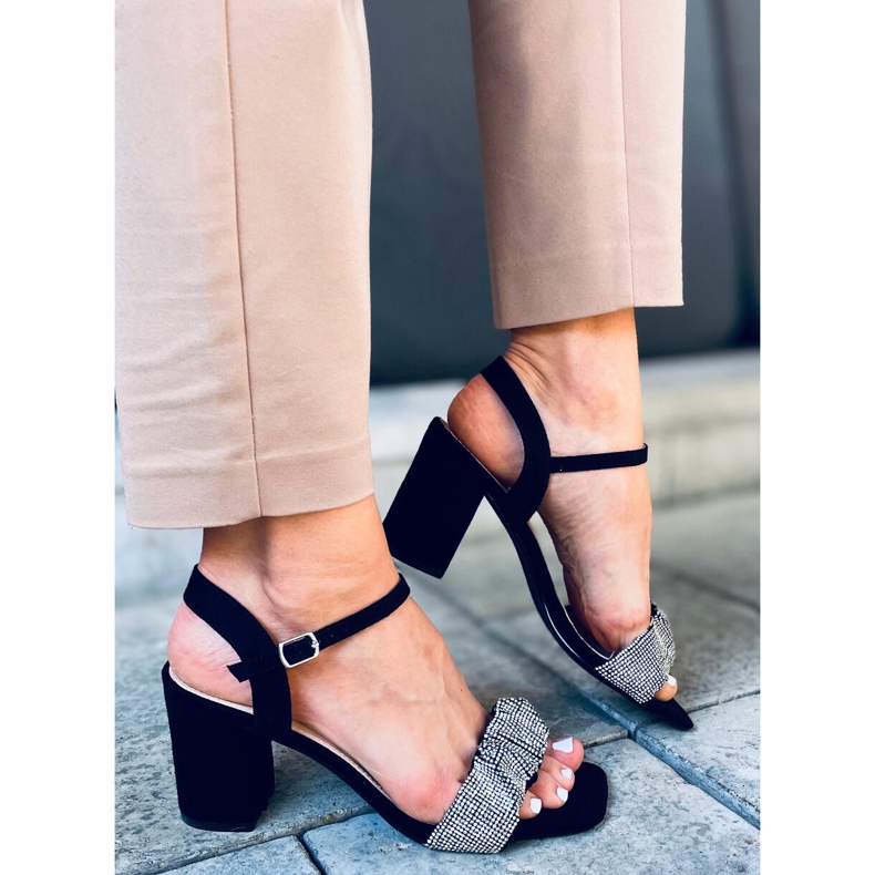 Sandalen auf High Heels Dash Black schwarz 2