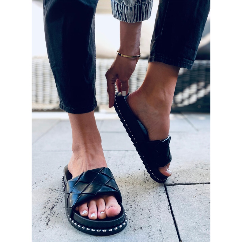 Sunny Black Damenhausschuhe schwarz 1