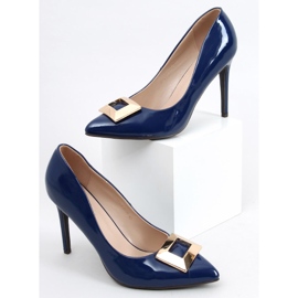 Lackierte High Heels Margaret Blue marineblau 1