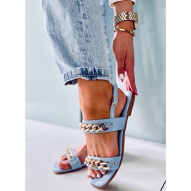 Sandalen mit Ketten India Blue blau 2