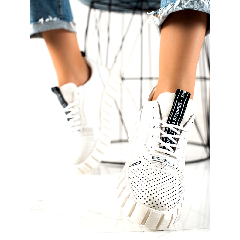 ARTIKER Weiße Mode Lederschuhe 2