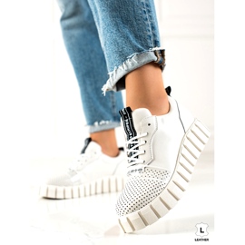 ARTIKER Weiße Mode Lederschuhe 3