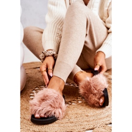 PM1 Hausschuhe mit Pelz, Gummi Dirty Pink Pollie rosa 4