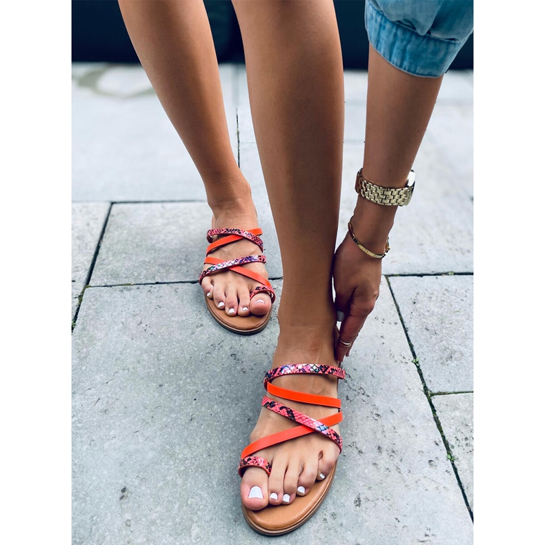 Nigella Orange Damenhausschuhe 1