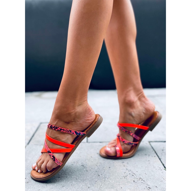 Nigella Orange Damenhausschuhe 2