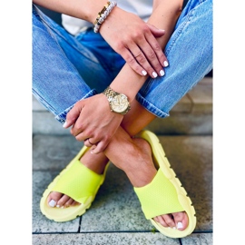 Windgelbe Damenhausschuhe 1