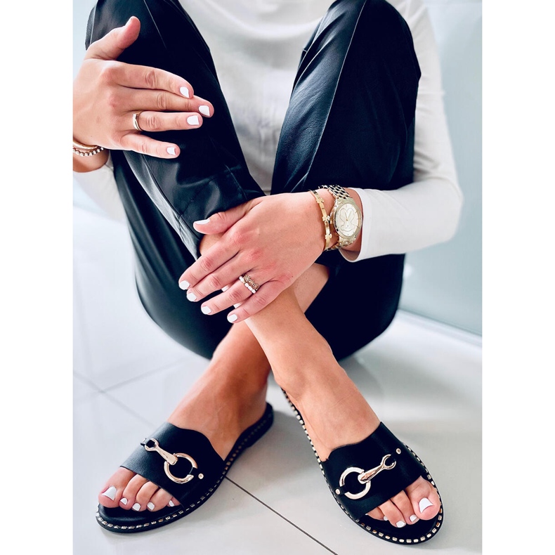 Kettle Schwarze Damenhausschuhe 1