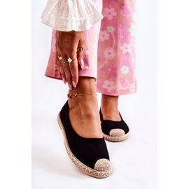 Klassische Wildleder Damen Espadrilles Black Calabria schwarz 1