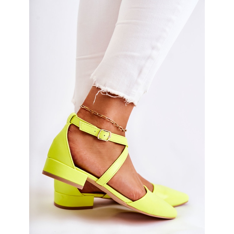 WS1 Lederpumps auf niedrigen Absätzen Gelb Giovanna mehrfarbig 2