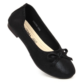 Mädchen-Ballerinas mit schwarzer Schleife eVento 1