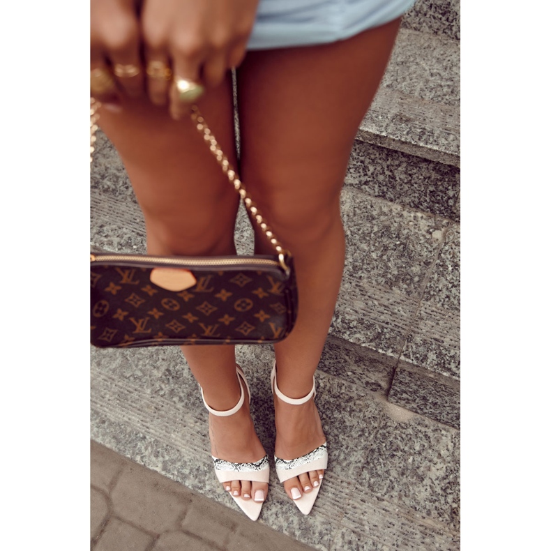 Damensandalen auf High Heel Wildleder Nude Evisse beige 1