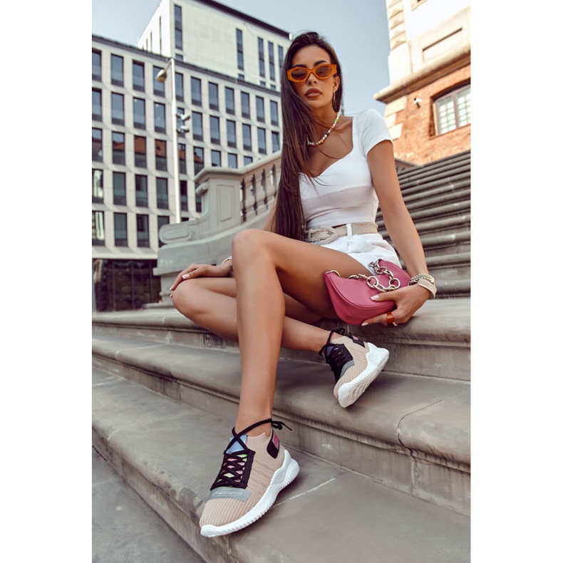 Damen Sportschuhe Slip-On Sneakers Beige Klayra 2