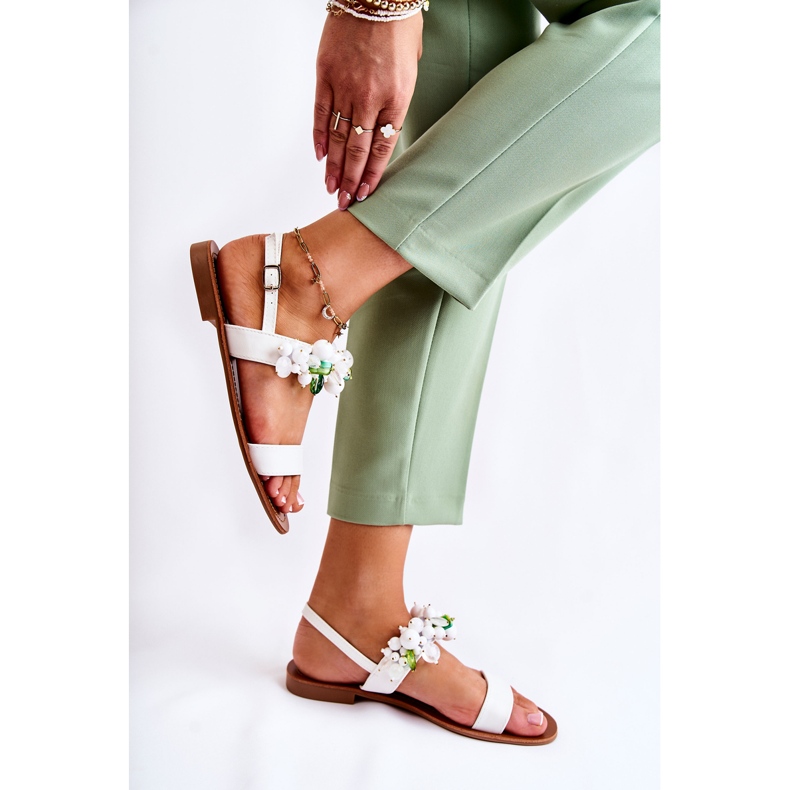 WS1 Modische Sandalen mit weißen Hally-Perlen 2