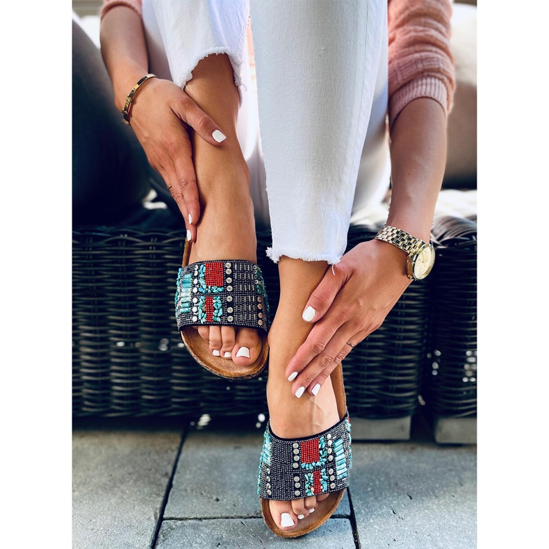 Taida Schwarze Korkhausschuhe 2