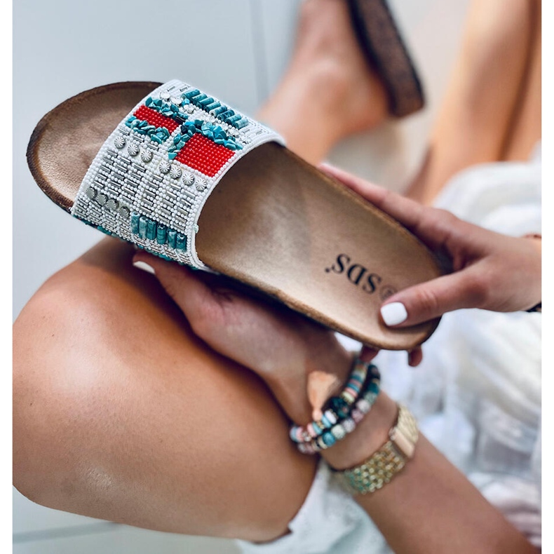 PA1 Taida Weiße Korkhausschuhe 1