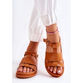 WS1 Tessy Camel Plateausandalen braun 1