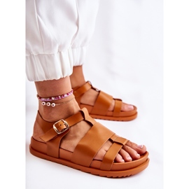 WS1 Tessy Camel Plateausandalen braun 2